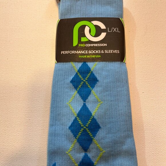 Pro Compression Women's Performance Compression Socks Size L/XL Blue - Picture 2 of 7